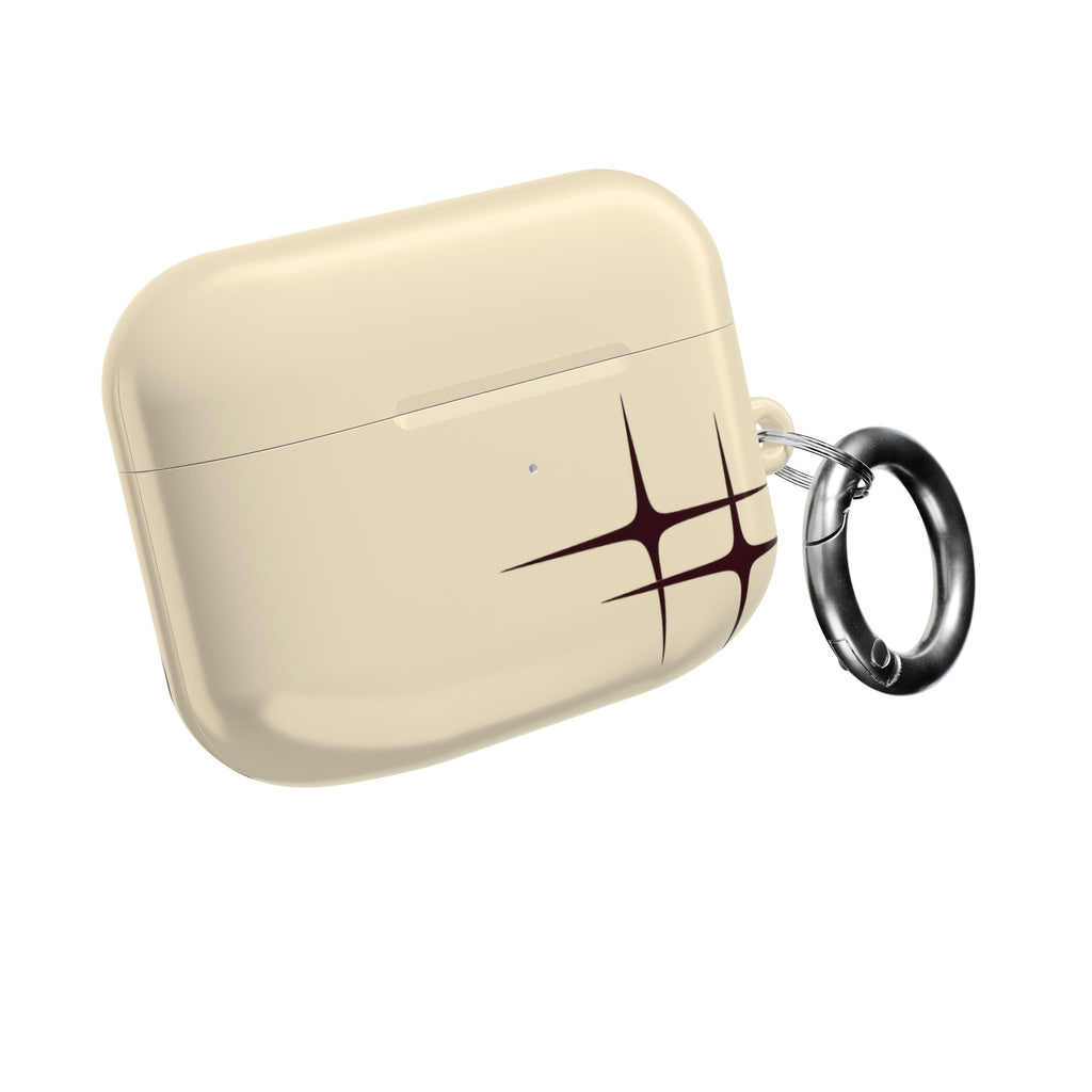 AIRPODS CASE — BUTTER CREAM / OXBLOOD